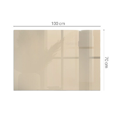 Vetro sotto stufa rettangolare Colore beige