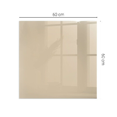 Vetro sotto stufa rettangolare Colore beige