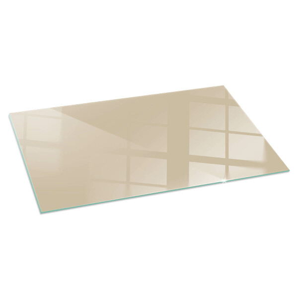 Vetro sotto stufa rettangolare Colore beige