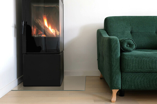 Vetro sotto stufa rettangolare di colore beige