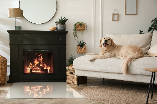 Vetro sotto stufa rettangolare Colore beige