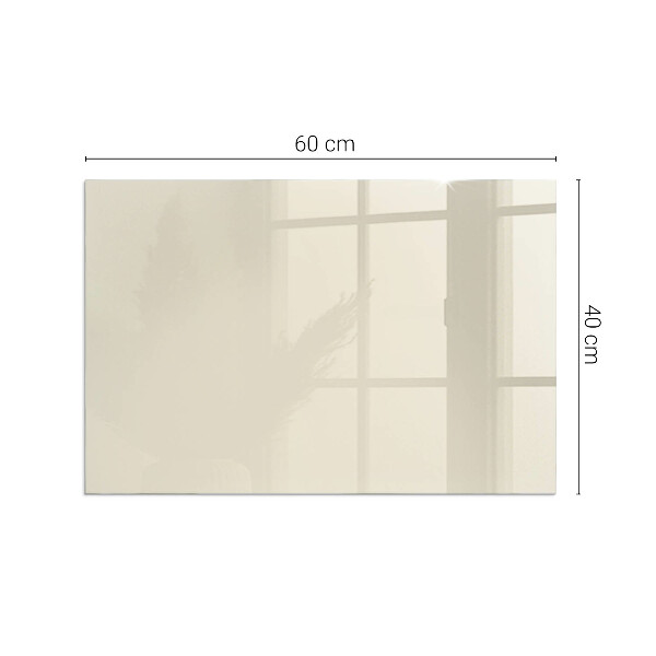 Vetro sotto stufa rettangolare Colore beige