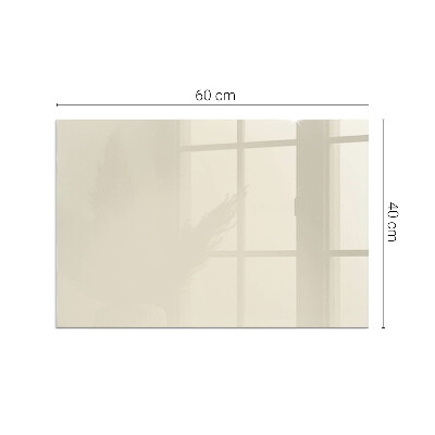 Vetro sotto stufa rettangolare Colore beige