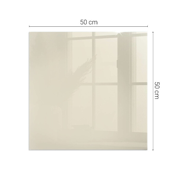 Vetro sotto stufa rettangolare di colore beige