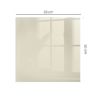 Vetro sotto stufa rettangolare di colore beige