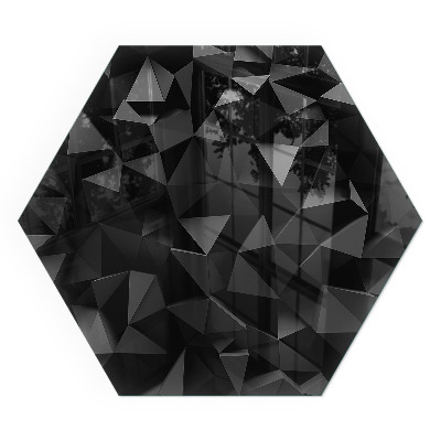 Vetro sotto stufa esagonale con motivo geometrico tridimensionale