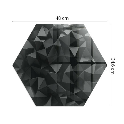 Vetro sotto stufa esagonale con motivo geometrico tridimensionale