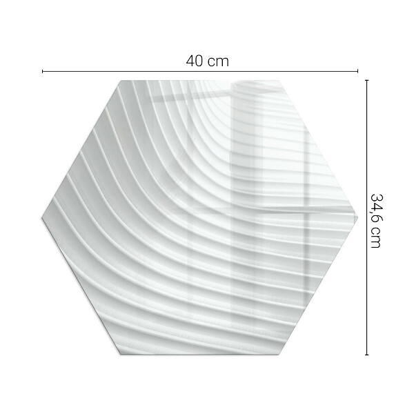 Vetro sotto stufa esagonale con onde di forme delicate