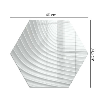 Vetro sotto stufa esagonale con onde di forme delicate