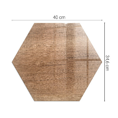 Vetro sotto stufa esagonale Motivo ispirato al legno