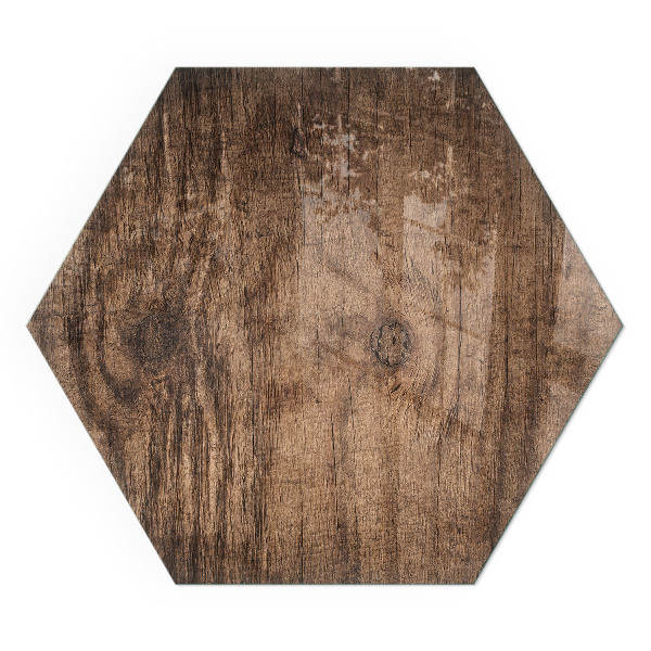 Vetro sotto stufa esagonale con motivo a effetto legno di pino