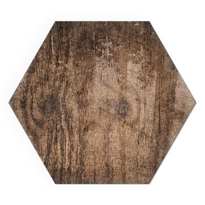 Vetro sotto stufa esagonale con motivo a effetto legno di pino