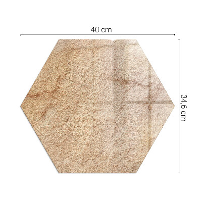 Vetro sotto stufa esagonale con motivo che richiama la struttura naturale della pietra
