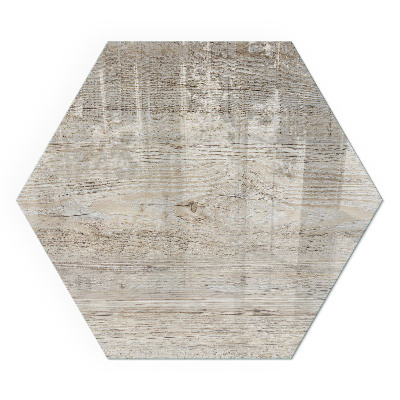 Vetro sotto stufa esagonale Motivo in legno chiaro naturale