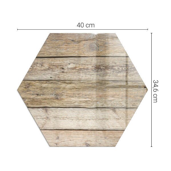 Vetro sotto stufa esagonale Mosaico in legno nella composizione