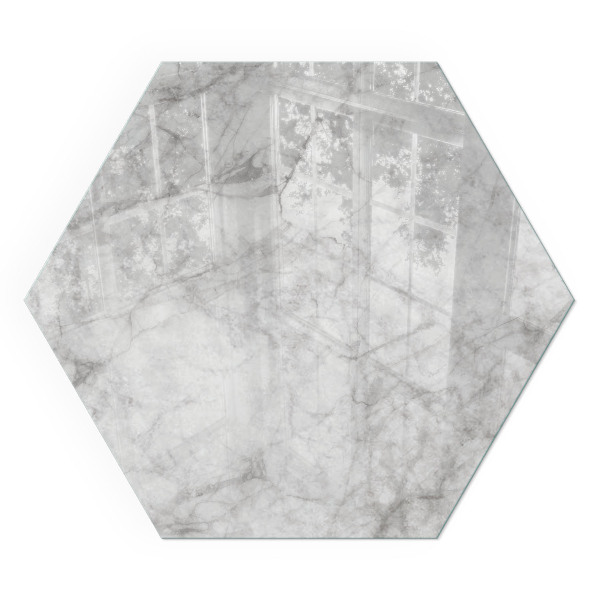 Vetro sotto stufa esagonale Texture effetto marmo in uno stile elegante