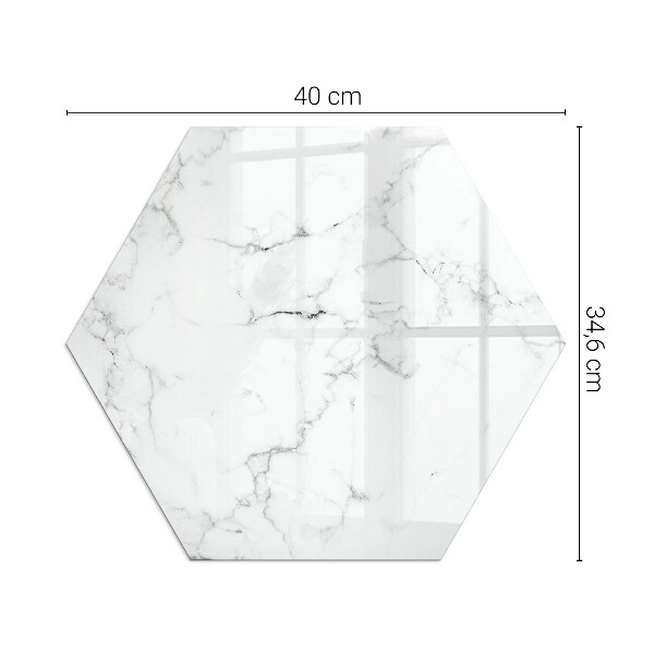 Vetro sotto stufa esagonale Motivo marmorizzato con venature delicate