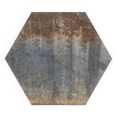 Vetro sotto stufa esagonale Motivo astratto con texture variegate