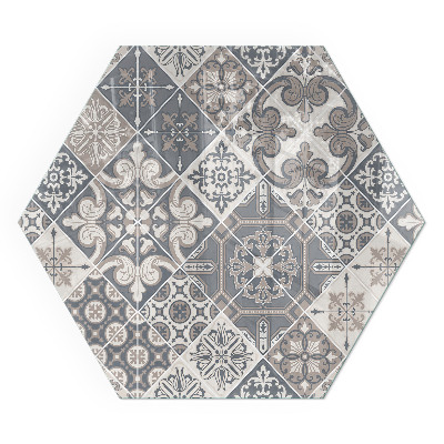 Vetro sotto stufa esagonale Disposizione di decorazioni a mosaico