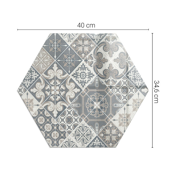 Vetro sotto stufa esagonale Disposizione di decorazioni a mosaico