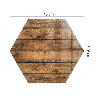 Vetro sotto stufa esagonale Venature naturali del legno