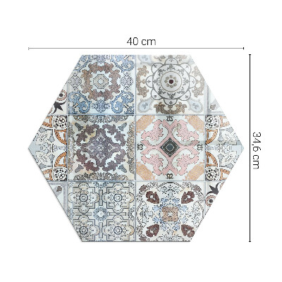 Vetro sotto stufa esagonale Motivi a mosaico nelle piastrelle