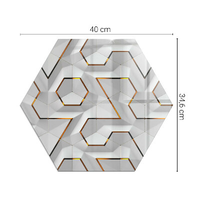 Vetro sotto stufa esagonale Schema di forme tridimensionali