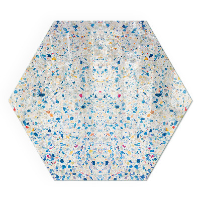 Vetro sotto stufa esagonale con motivo astratto e texture