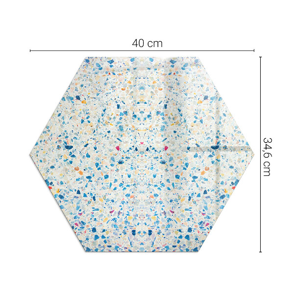 Vetro sotto stufa esagonale Motivo astratto con texture