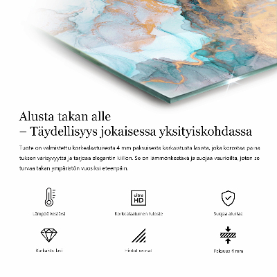 Vetro sotto stufa esagonale con motivi decorativi a mosaico