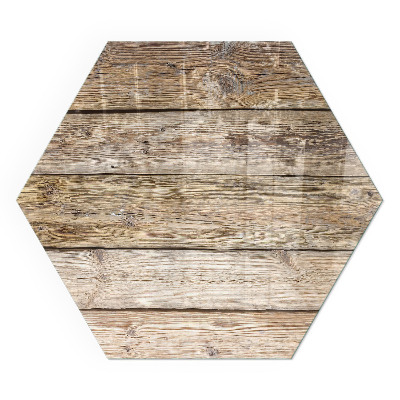 Vetro sotto stufa esagonale Venature del legno in stile naturale