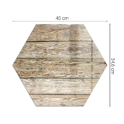 Vetro sotto stufa esagonale Venature del legno in stile naturale