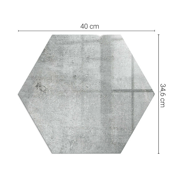 Vetro sotto stufa esagonale Cemento grezzo in stile minimalista