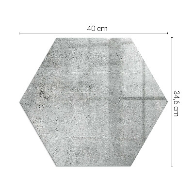Vetro sotto stufa esagonale Cemento grezzo in stile minimalista