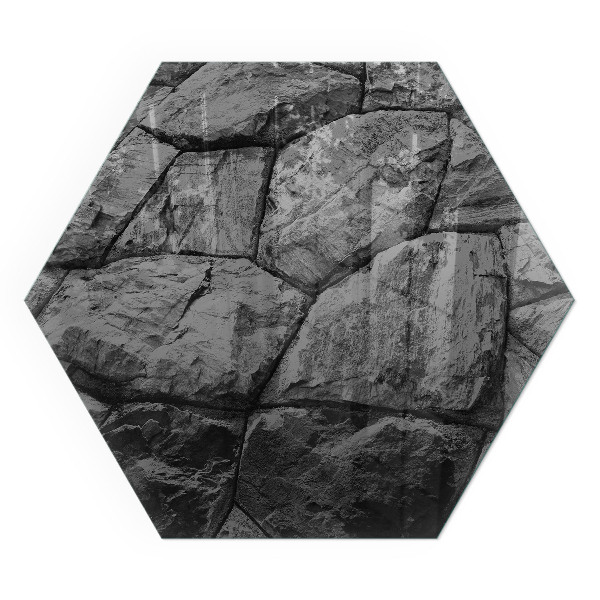 Vetro sotto stufa esagonale Stile pietra in versione naturale