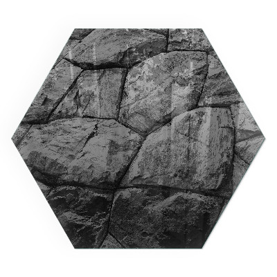 Vetro sotto stufa esagonale Stile pietra in versione naturale