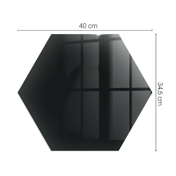 Vetro sotto stufa esagonale Colore nero