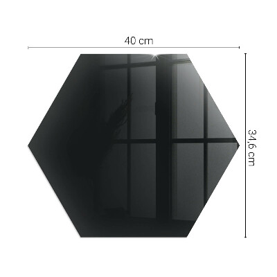 Vetro sotto stufa esagonale Colore nero