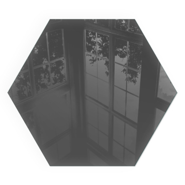 Vetro sotto stufa esagonale di colore grigio-marrone