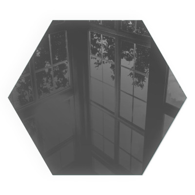 Vetro sotto stufa esagonale di colore grigio-marrone