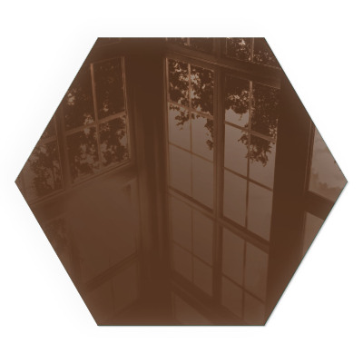 Vetro sotto stufa esagonale di colore marrone