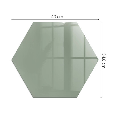 Vetro sotto stufa esagonale Colore grigio-verde