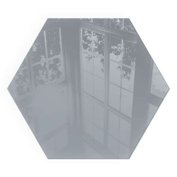 Vetro sotto stufa esagonale in colore grigio