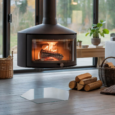 Vetro sotto stufa esagonale in colore grigio