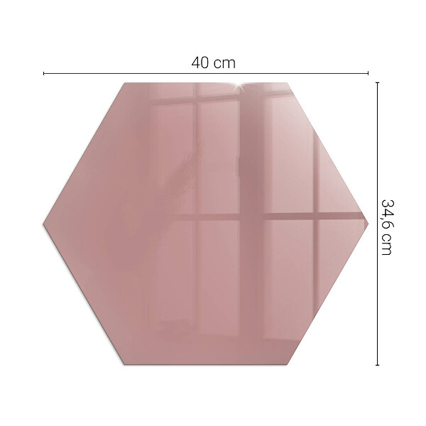 Vetro sotto stufa esagonale Colore rosa