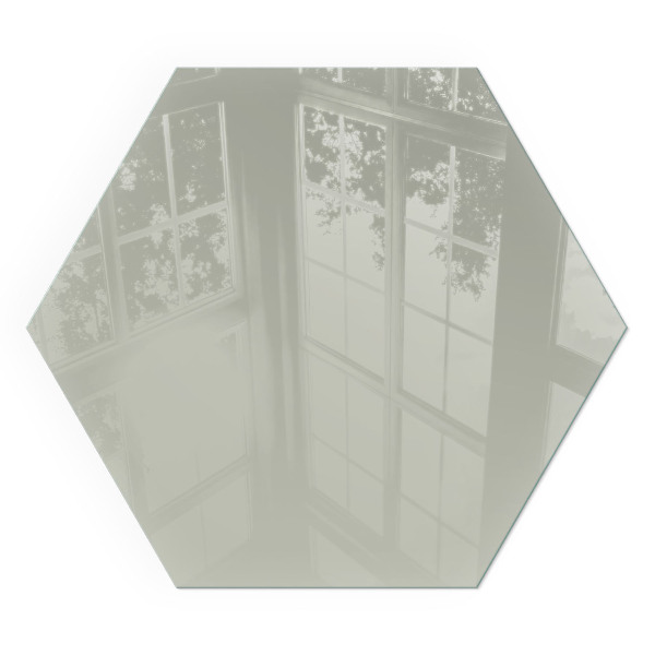 Vetro sotto stufa esagonale nel colore grigio-verde