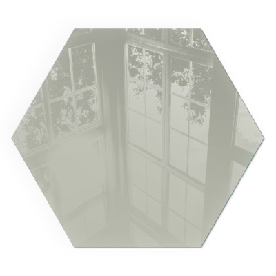 Vetro sotto stufa esagonale nel colore grigio-verde