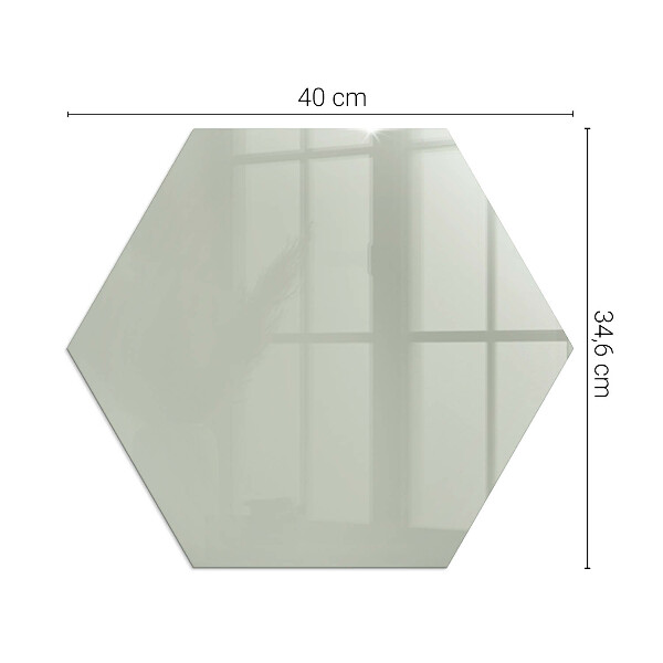 Vetro sotto stufa esagonale Colore grigio-verde