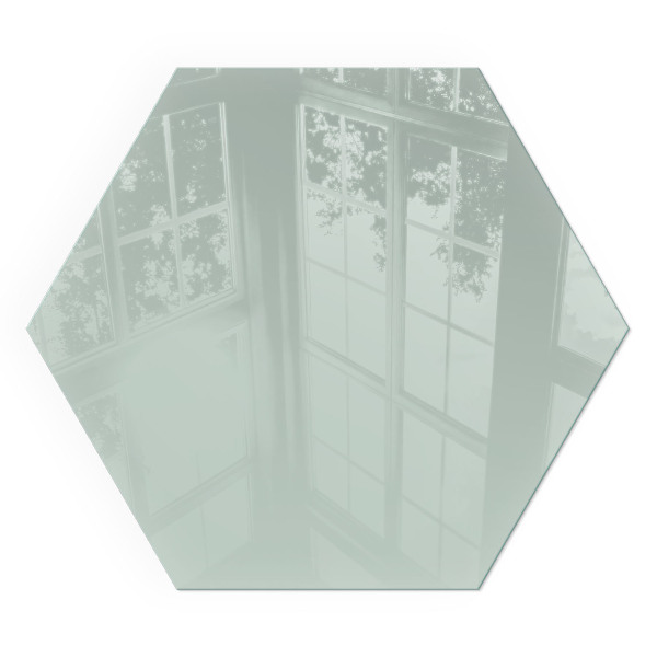 Vetro sotto stufa esagonale Colore verde chiaro