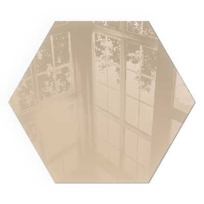 Vetro sotto stufa esagonale Colore beige